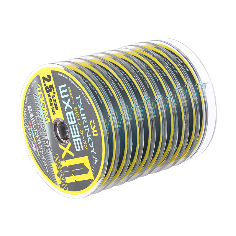 五彩8编海钓PE线10连盘1000米 Fishing Line